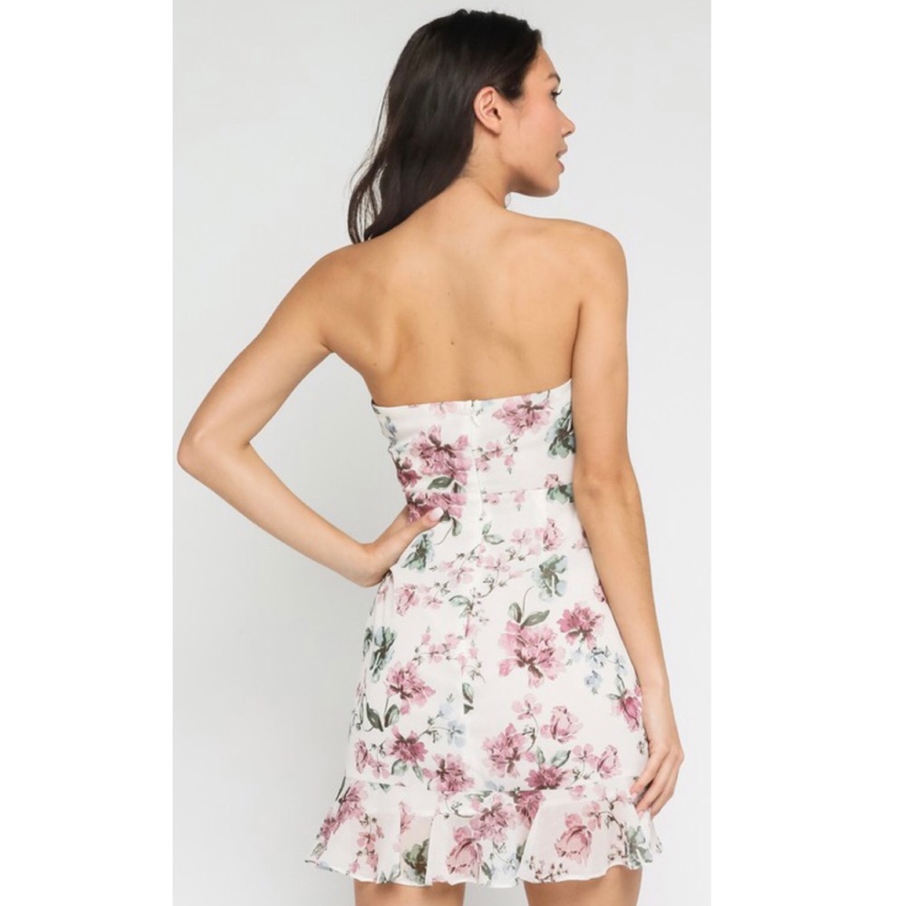 NWT floral strapless sweetheart dress - Picture 3 of 9